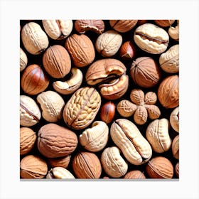 Walnuts And Hazelnuts 1 Canvas Print