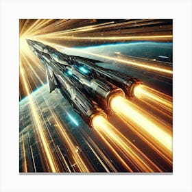 Photon Blades Solar Beams Converted Canvas Print