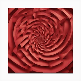 Abstract Red Spiral 1 Canvas Print