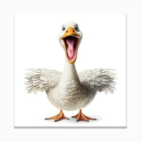 Goose With Open Mouth Canvas Print