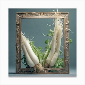 Radishes In A Frame Canvas Print