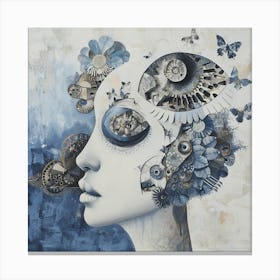 'Blue And White' Canvas Print