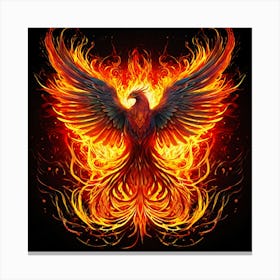 A Phoenix Rising From The Ashes Embodying Rebirth And Resilience 8 Canvas Print