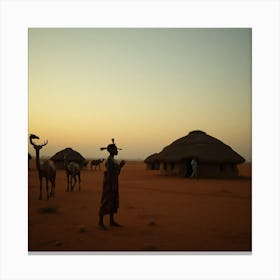 Sahara Desert - Desert Stock Videos & Royalty-Free Footage Canvas Print