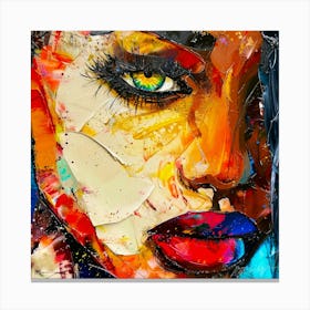 Captivating Glance - Face Zoned 1 Canvas Print