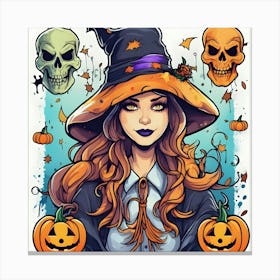 Halloween Witch 7 Canvas Print