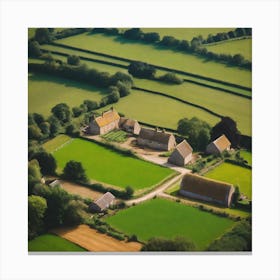 Aerial View Of A Farm 11 Canvas Print