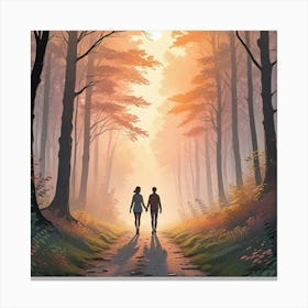 Romantic Couple Art Print (1) Canvas Print