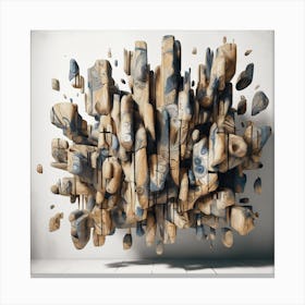Abstract Wood Sculpture 1 Canvas Print
