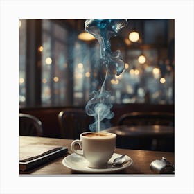 Coffee In A Cafe Canvas Print