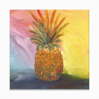 Rainbow Pineapple Canvas Print
