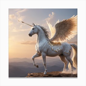 Unicorn With Wings Canvas Print