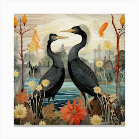 Bird In Nature Cormorant 3 Canvas Print