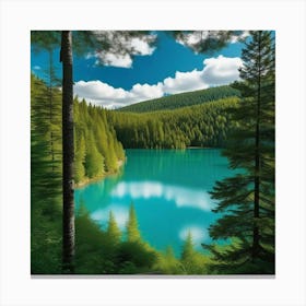 Lake In The Woods 1 Canvas Print