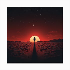 Man Standing In The Desert Canvas Print