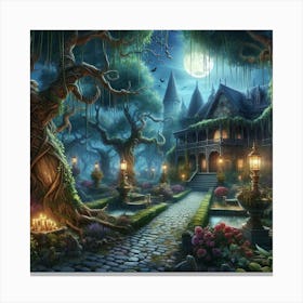 Spooky House Canvas Print