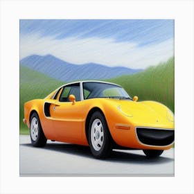Yellow Car 2 Canvas Print
