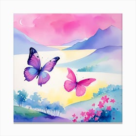 Butterflies In The Sky 11 Canvas Print