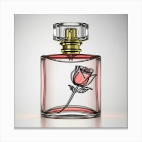 Rose Perfume Bottle Canvas Print