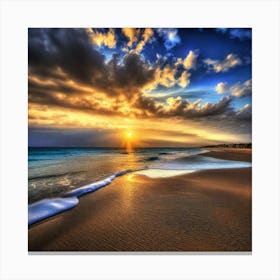 Sunset On The Beach 809 Canvas Print