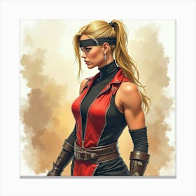 Mortal Kombat Ninja Fighter Concept Art (495) Canvas Print