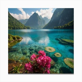 Lake In The Mountains 5 Canvas Print