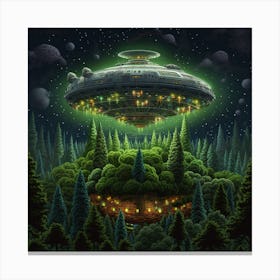 Alien Spaceship Canvas Print