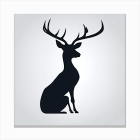 Deer Silhouette Canvas Print