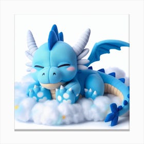 Remo Blue Dragon 3 Canvas Print