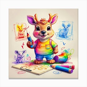 Cute Kangaroo Canvas Print