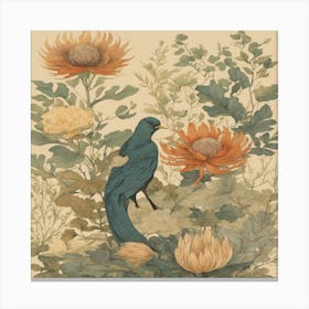 Bird In The Garden Canvas Print