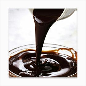 Pouring Chocolate Sauce 1 Canvas Print