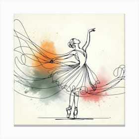 Ballerina Drawing 2 Canvas Print