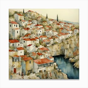 Greece Village 1 Canvas Print