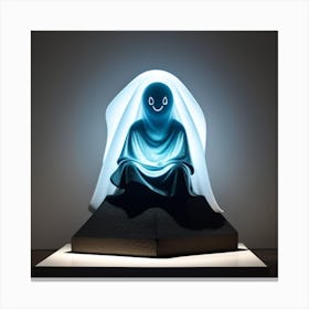 Ghost In A Blue Robe Canvas Print