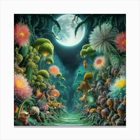 Night In The Forest Canvas Print