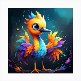 Fantasy Crane, Colorful Bird #5 Canvas Print