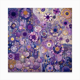 Purple Flowers 1 Canvas Print