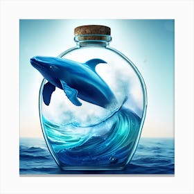 Dolphin In A Bottle Canvas Print