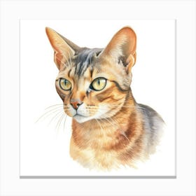 Arabian Mau Cat Portrait 1 2 Canvas Print