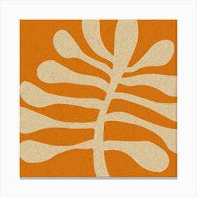 Matisse Leaf Orange Canvas Print