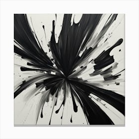 Abstract Black And White Painting 7 Canvas Print