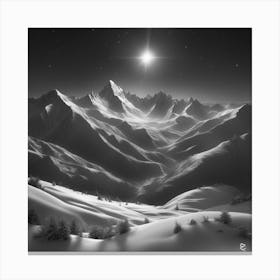 Snowy Mountains 2 Canvas Print