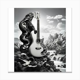 Yin and Yang in Guitar Harmony 16 Canvas Print