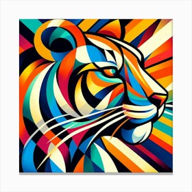 Abstract modernist Tiger Canvas Print