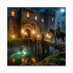 Knights And Dragons 1 Canvas Print