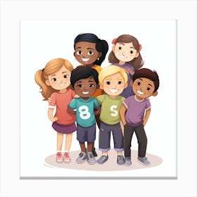 Group Of Kids 7 Canvas Print