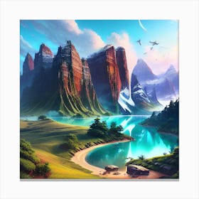 Landscape Painting 86 Canvas Print