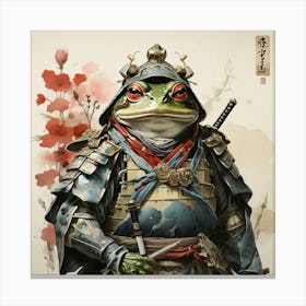 Frog Samurai Matsumoto Hoji Inspired Japanese 1 Art Print 2 Canvas Print