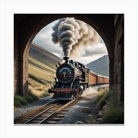 Steam train Created using Imagine AI Art 1 Canvas Print